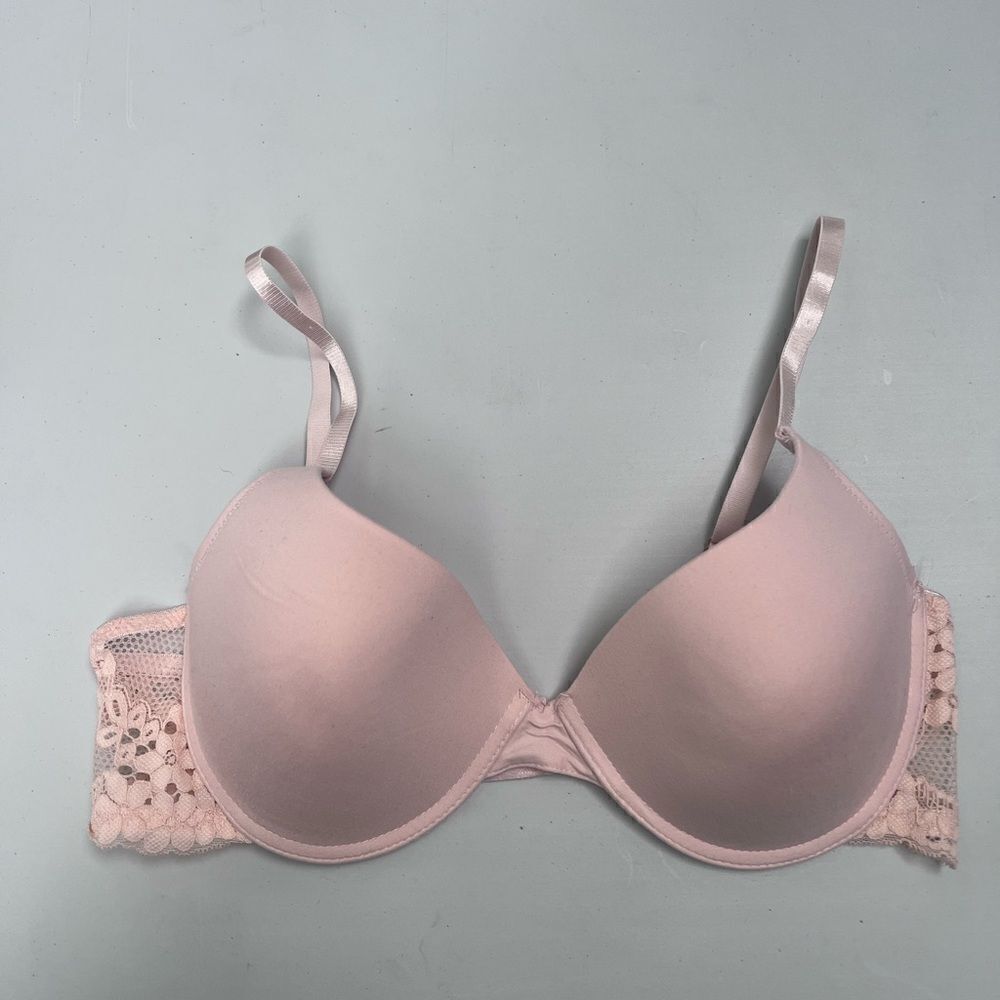 Jessica Simpson Bra Gray Padded Underwire Adjustable Clasp Back 36C